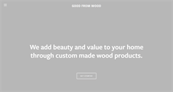 Desktop Screenshot of goodfromwood.com