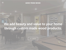 Tablet Screenshot of goodfromwood.com